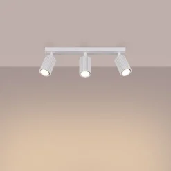 Deckenstrahler 3-flammig Weiß GU10 B: 45 cm klein Aluminium