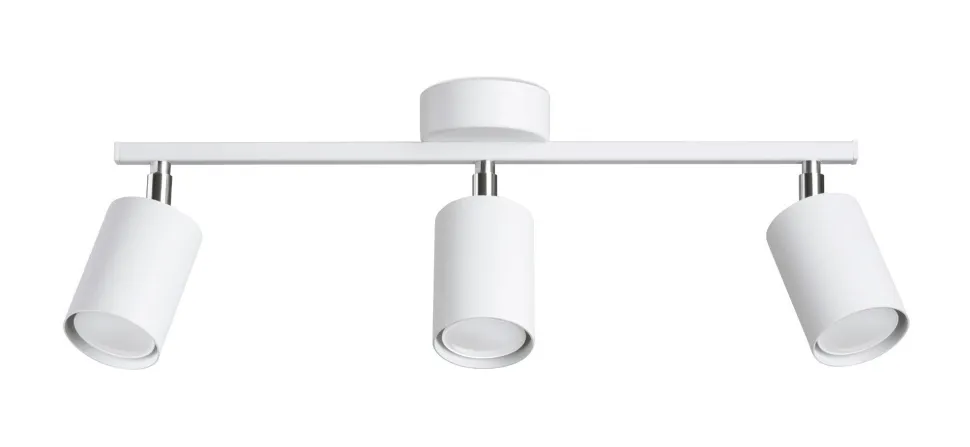 Deckenstrahler GU10 3-flammig Weiß Metall verstellbar