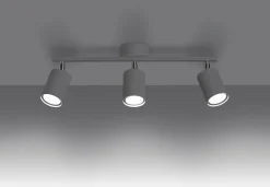 Deckenstrahler GU10 3-flammig Weiß Metall verstellbar