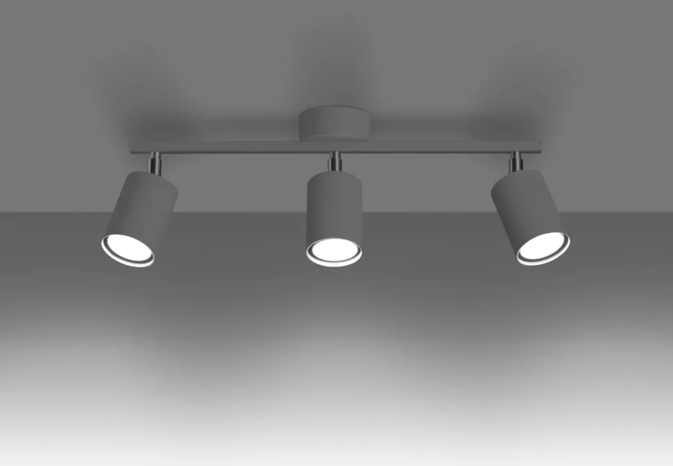 Deckenstrahler GU10 3-flammig Weiß Metall verstellbar