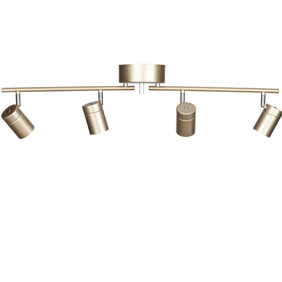 Deckenstrahler GU10 4-flammig länglich 83 cm in Gold