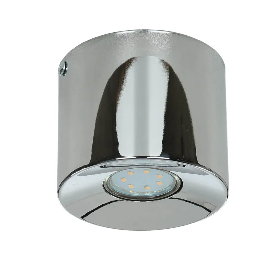 Deckenstrahler in Chrom Metall GU10 akzentuiertes Licht