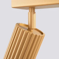 Deckenstrahler in Gold 2-flammig GU10 B: 30 cm schwenkbar