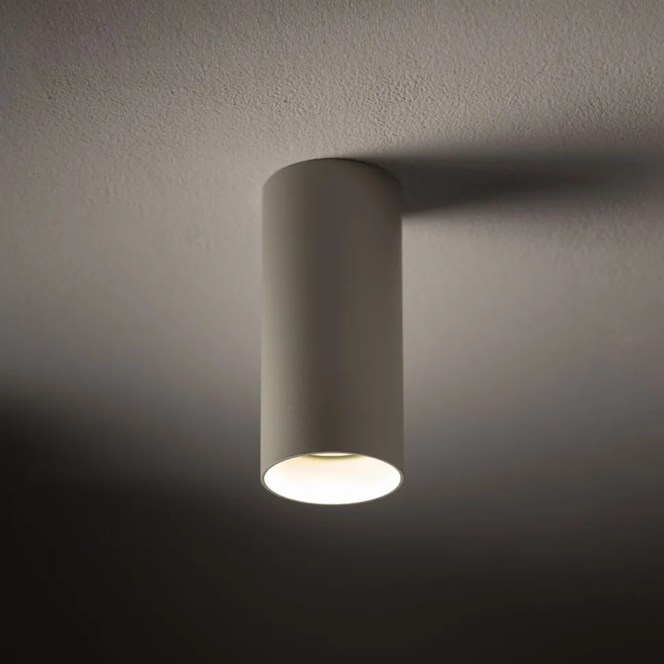 Deckenstrahler in Grau Metall GU10 rund Ø5,5 cm Aufputz