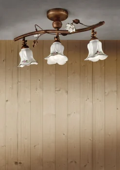 Deckenstrahler Keramik Metall E14 verstellbar 3-flammig