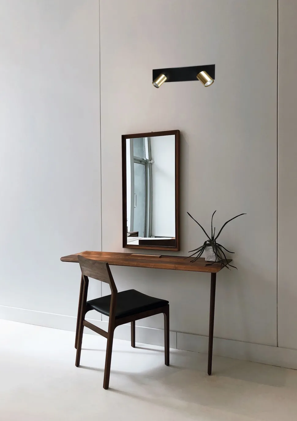 Deckenstrahler Metall 40 cm 2-flammig Schwarz Gold