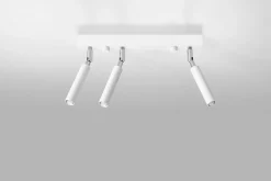 Deckenstrahler Metall 35 cm Weiß verstellbar 3-flammig