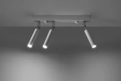 Deckenstrahler Metall 35 cm Weiß verstellbar 3-flammig