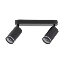 Deckenstrahler Metall 43,5cm lang Schwarz 2-flammig GU10