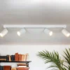 Deckenstrahler Metall 4-flammig 80 cm länglich GU10 Weiß