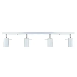 Deckenstrahler Metall 4-flammig 80 cm länglich GU10 Weiß