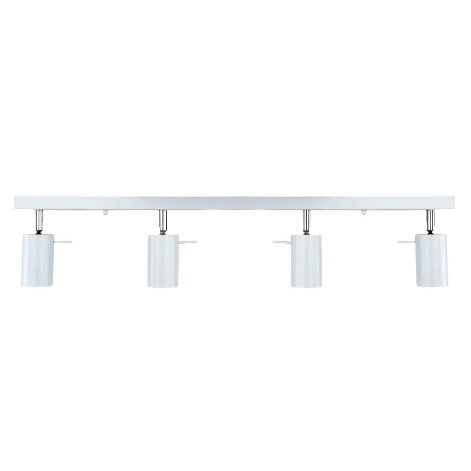 Deckenstrahler Metall 4-flammig 80 cm länglich GU10 Weiß