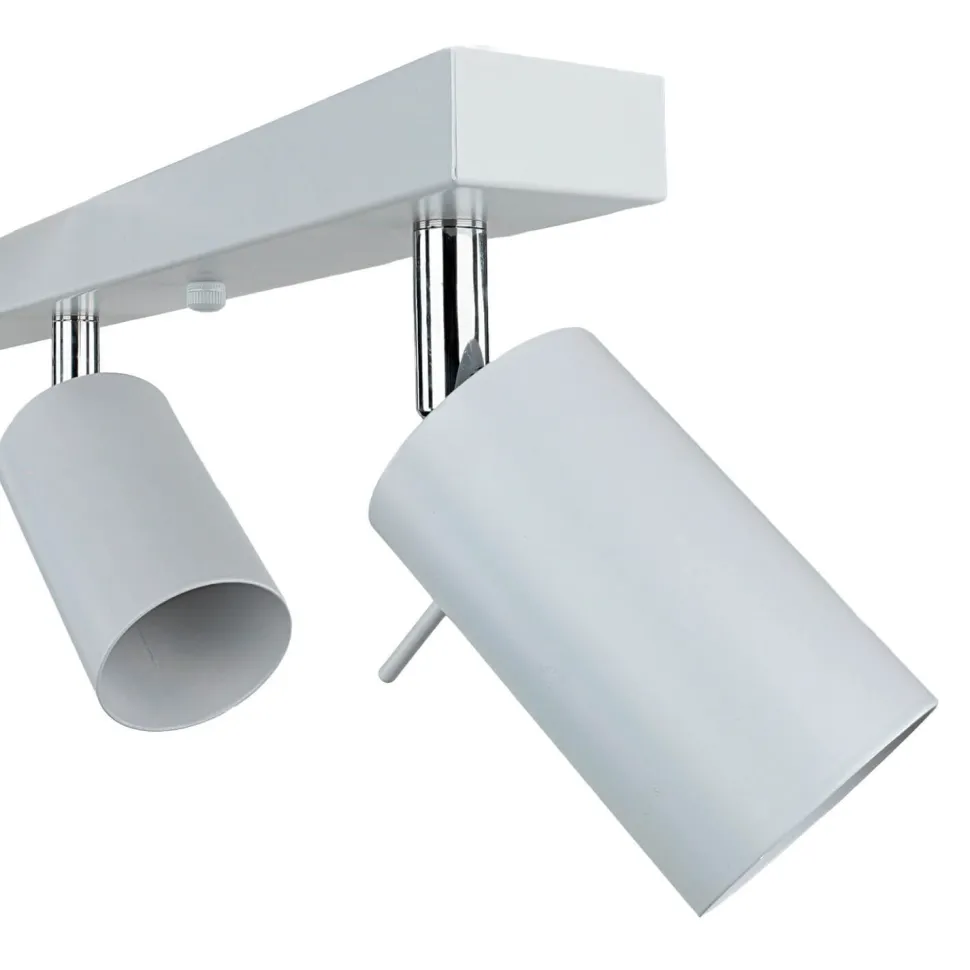 Deckenstrahler Metall 4-flammig 80 cm länglich GU10 Weiß