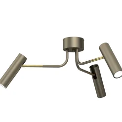 Deckenstrahler Metall in Gold H:27 cm 3-flmg flexibel