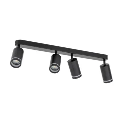 Deckenstrahler Metall Schwarz 74 cm lang 4-flammig GU10