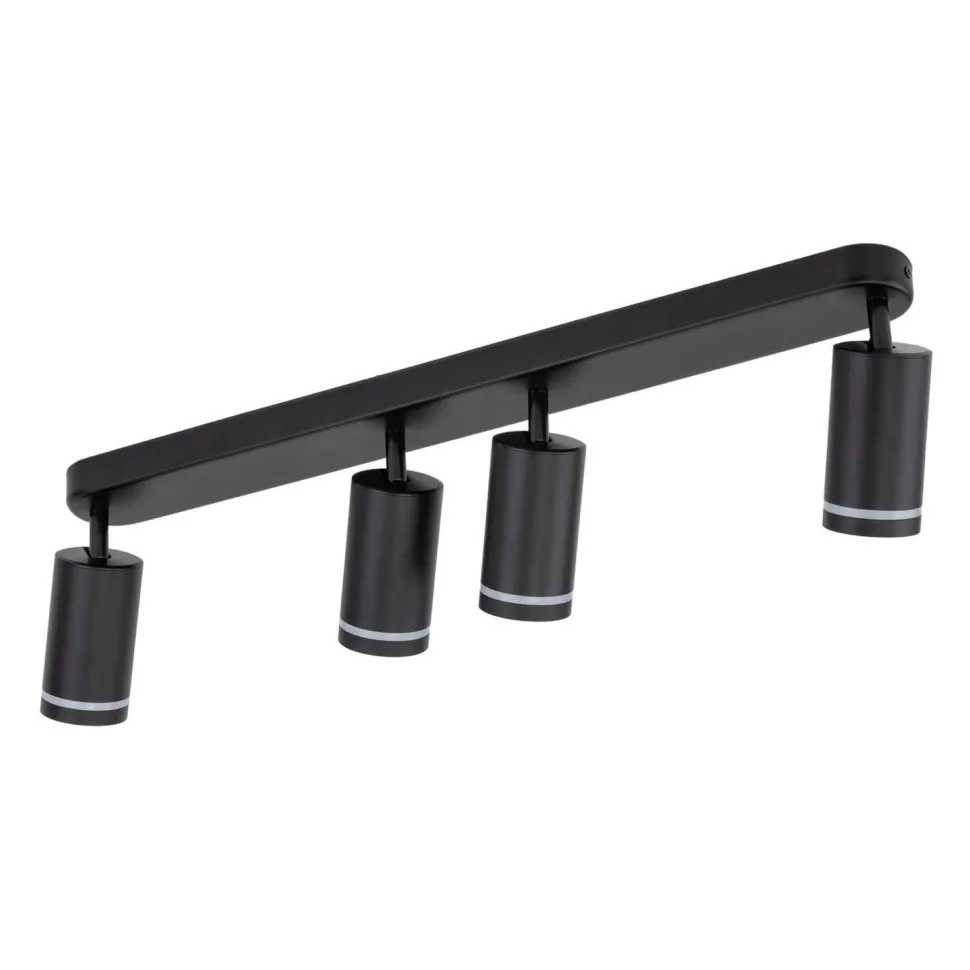 Deckenstrahler Metall Schwarz 74 cm lang 4-flammig GU10