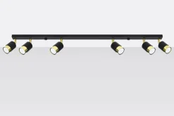 Deckenstrahler Metall Schwarz Gold 117 cm lang HAMIDE