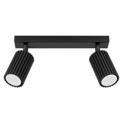 Deckenstrahler Modern B: 30 cm klein 2-flammig GU10 Schwarz