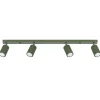 Deckenstrahler Modern GU10 4-flammig 81 cm lang in Grün