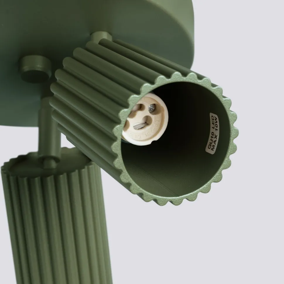 Deckenstrahler Modern rund Ø 19,5 cm klein Grün 3x GU10