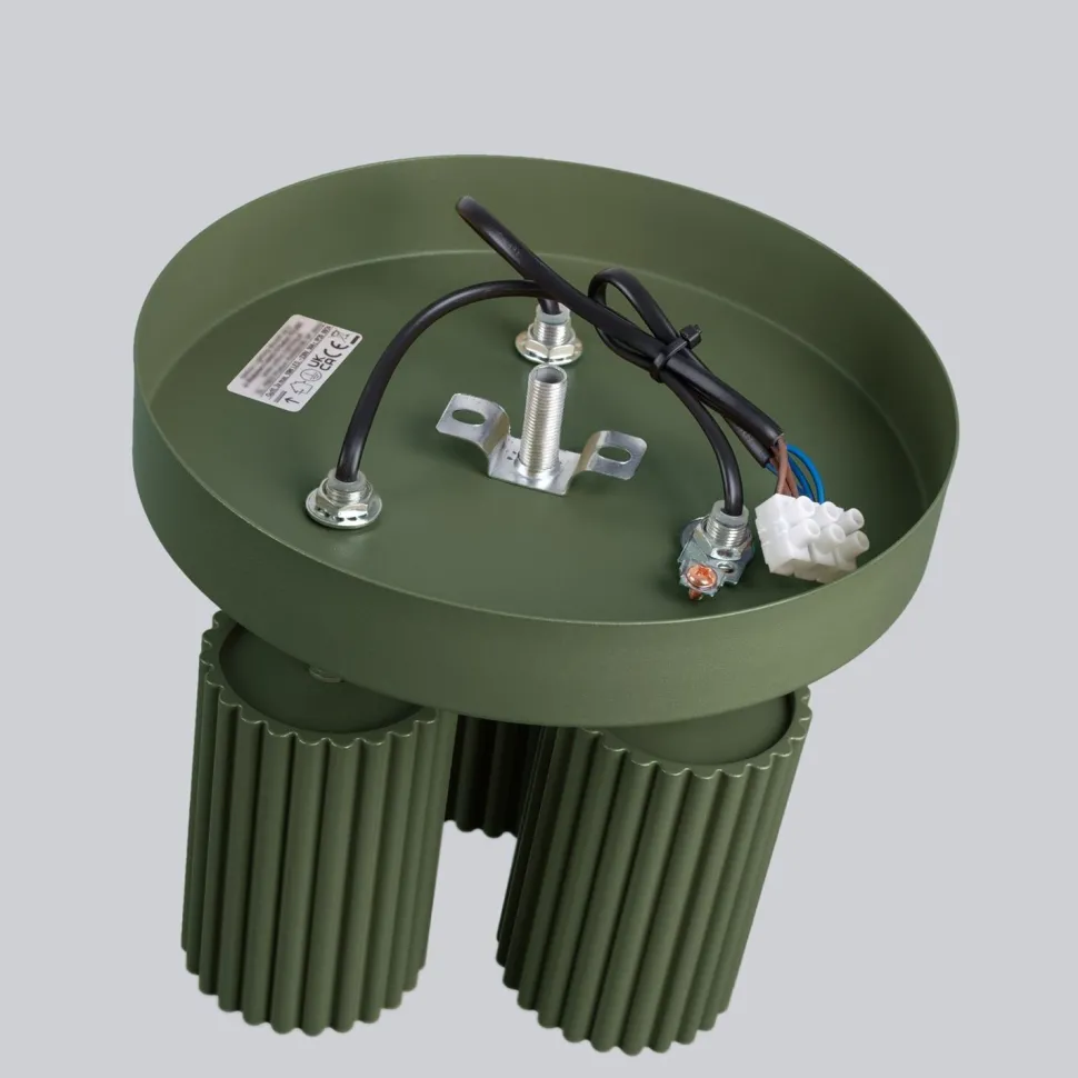 Deckenstrahler Modern rund Ø 19,5 cm klein Grün 3x GU10