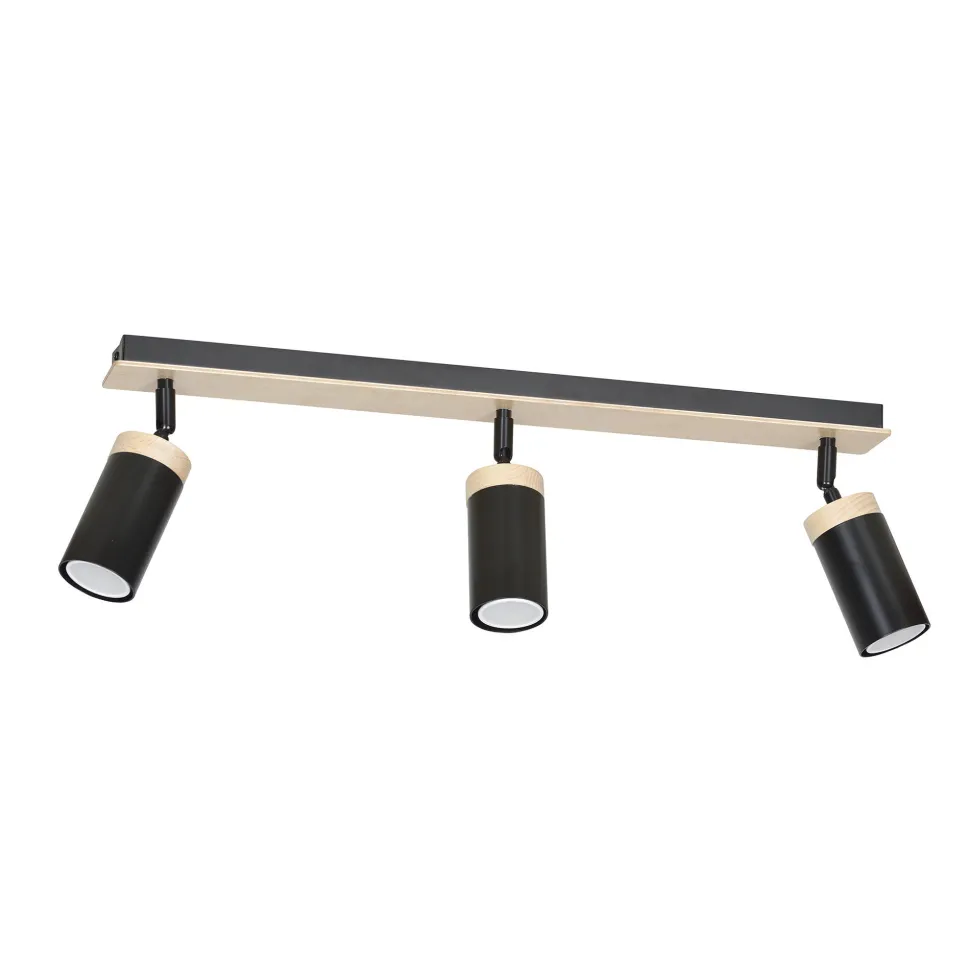 Deckenstrahler Schwarz 72cm lang Skandinavisch