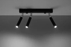 Deckenstrahler Schwarz 3-flammig 35 cm SARGAS