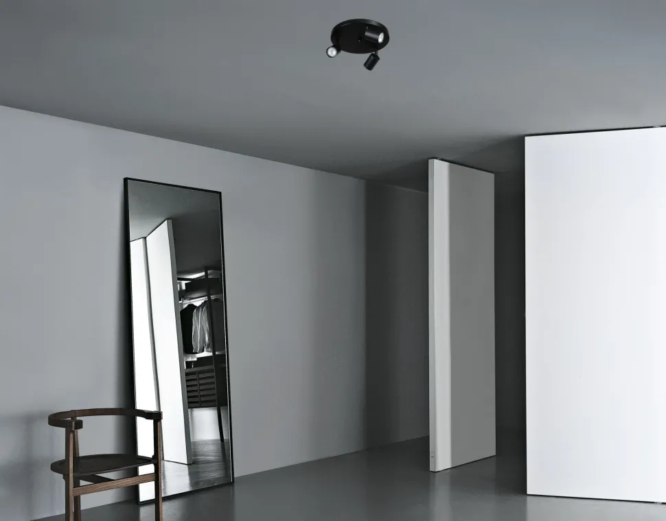 Deckenstrahler Schwarz 3-flammig Metall GU10 Ø 35 cm