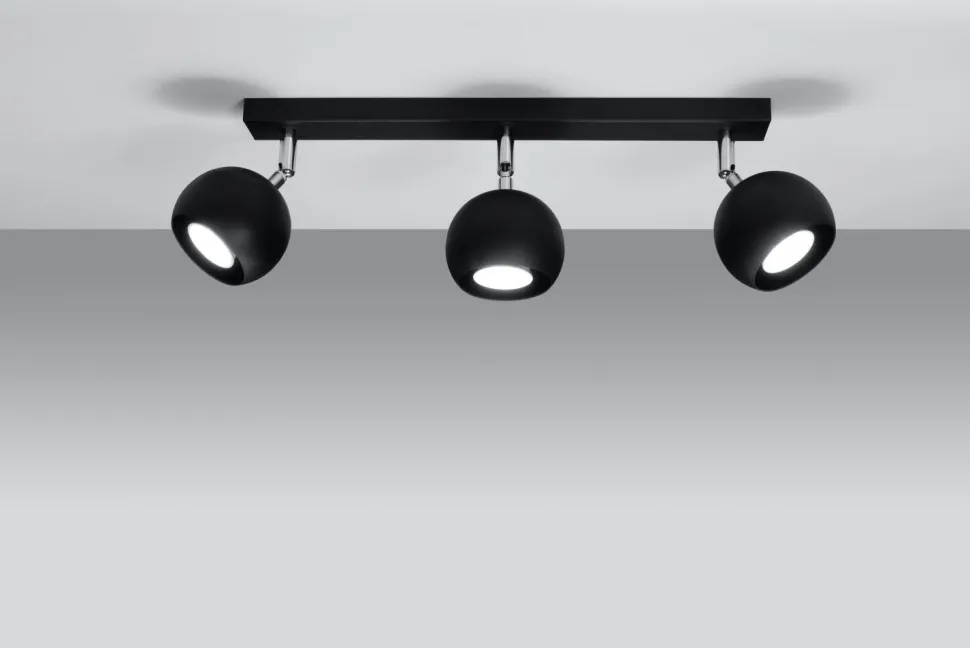 Deckenstrahler Schwarz L:45cm Retro FAVONIA Aufbau