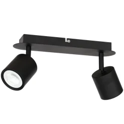 Deckenstrahler Schwarz Metall 2 flammig GU10