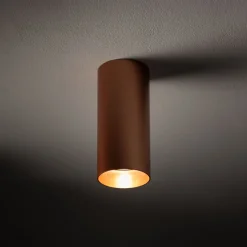 Deckenstrahler Stahl GU10 in Kupfer Ø5,5 cm elegant