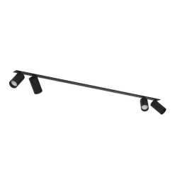 Deckenstrahler Unterputz 118 cm lang 4-flammig GU10 Schwarz