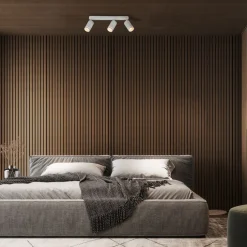 Deckenstrahler Weiß 55 cm lang Metall GU10 3-flammig