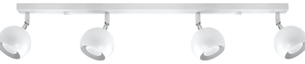 Deckenstrahler Weiß 80 cm lang Retro FAVONIA Aufbau