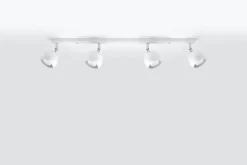 Deckenstrahler Weiß 80 cm lang Retro FAVONIA Aufbau