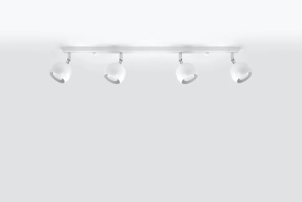 Deckenstrahler Weiß 80 cm lang Retro FAVONIA Aufbau