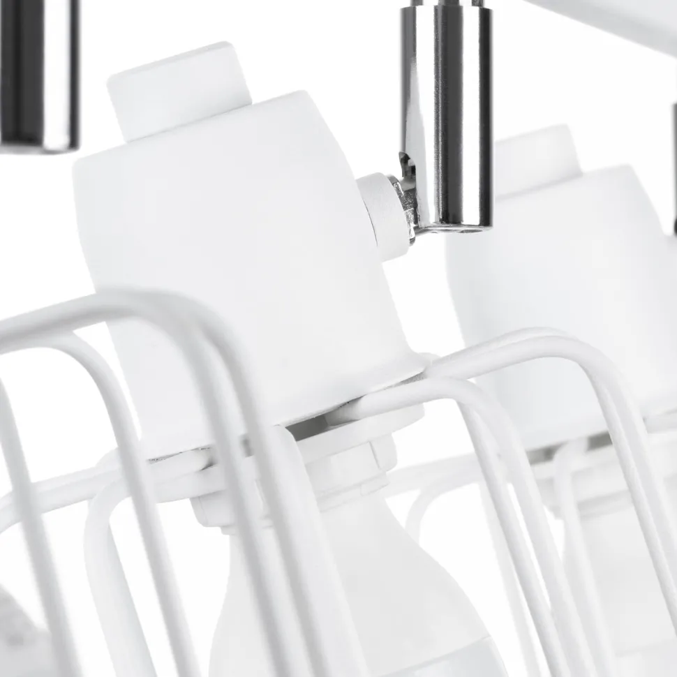 Deckenstrahler Weiß E14 3-flammig Metall Retro TISTA