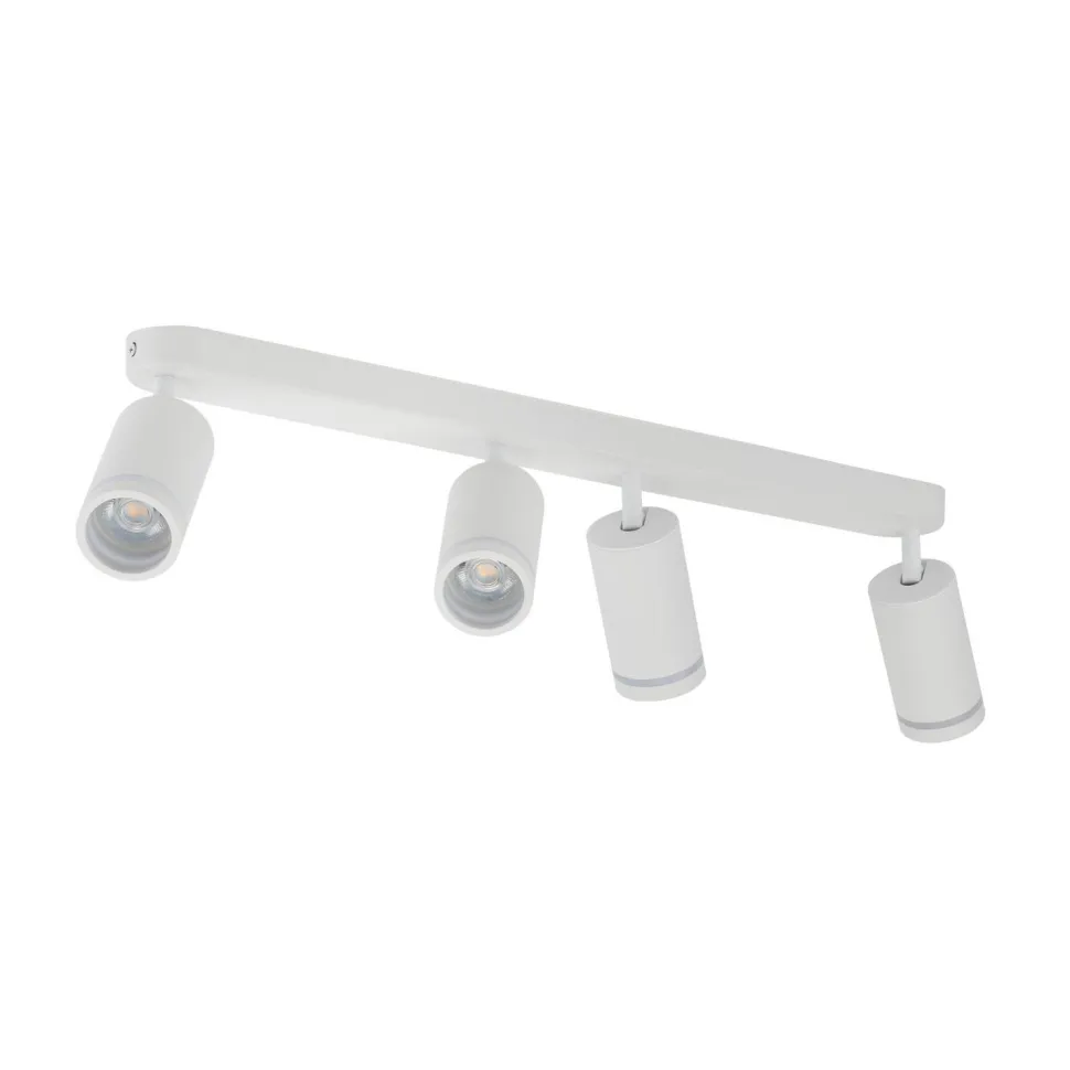 Deckenstrahler Weiß 4-flammig 74 cm lang Metall GU10