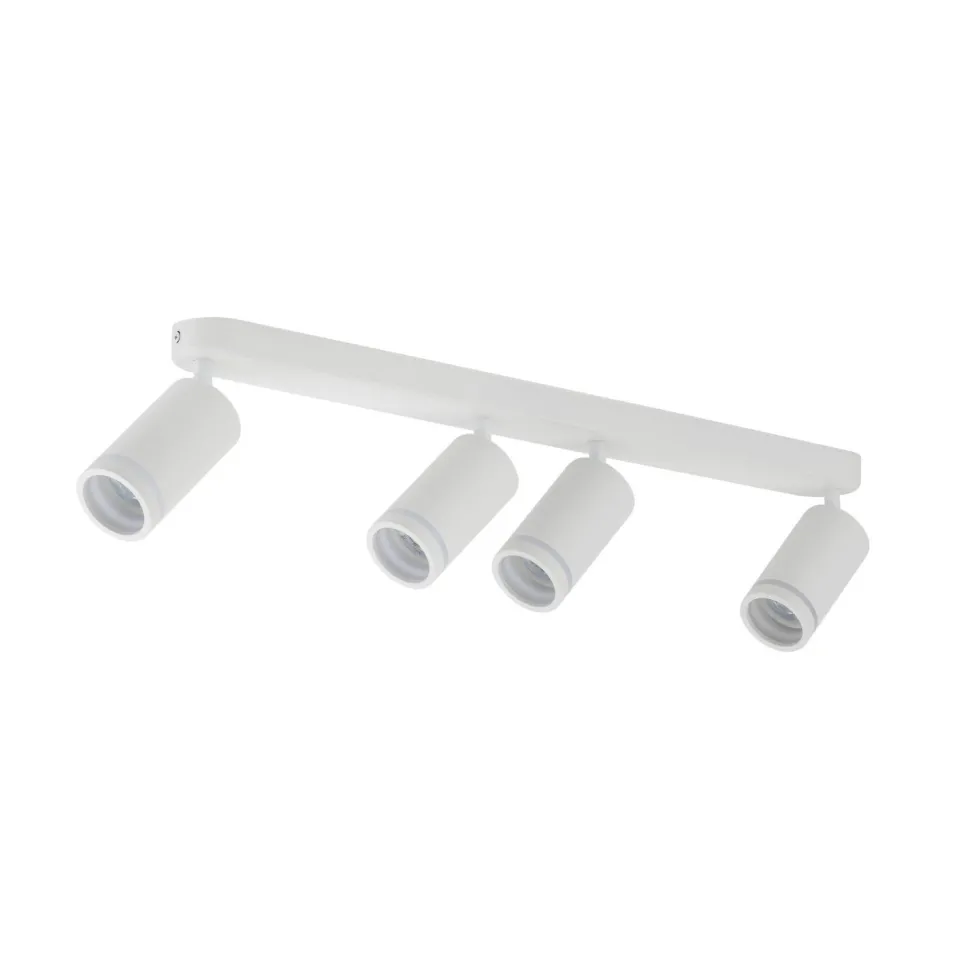 Deckenstrahler Weiß 4-flammig 74 cm lang Metall GU10