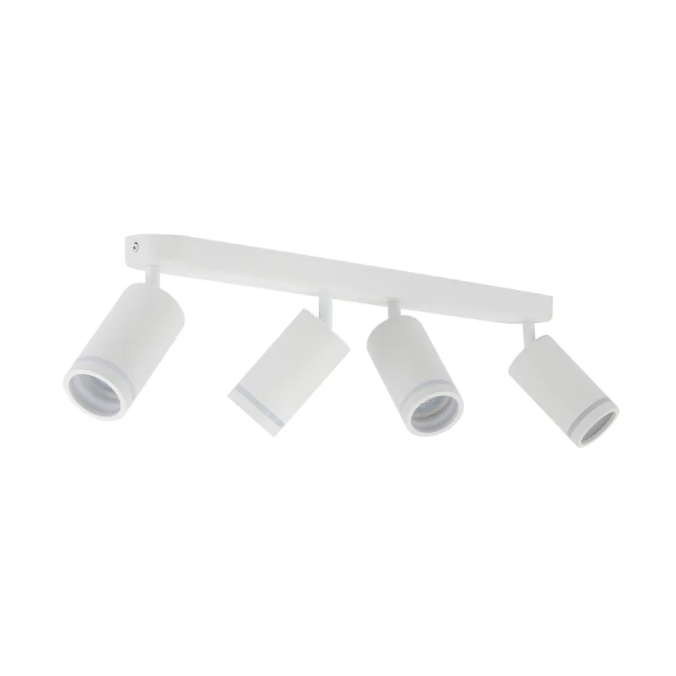 Deckenstrahler Weiß 4-flammig 74 cm lang Metall GU10