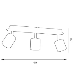 Deckenstrahler Weiß 3-flammig GU10 schwenkbar
