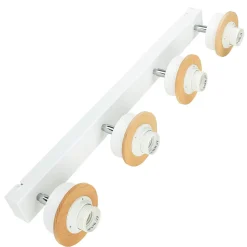 Deckenstrahler Weiß Holz 4-flmg Modern Lampe