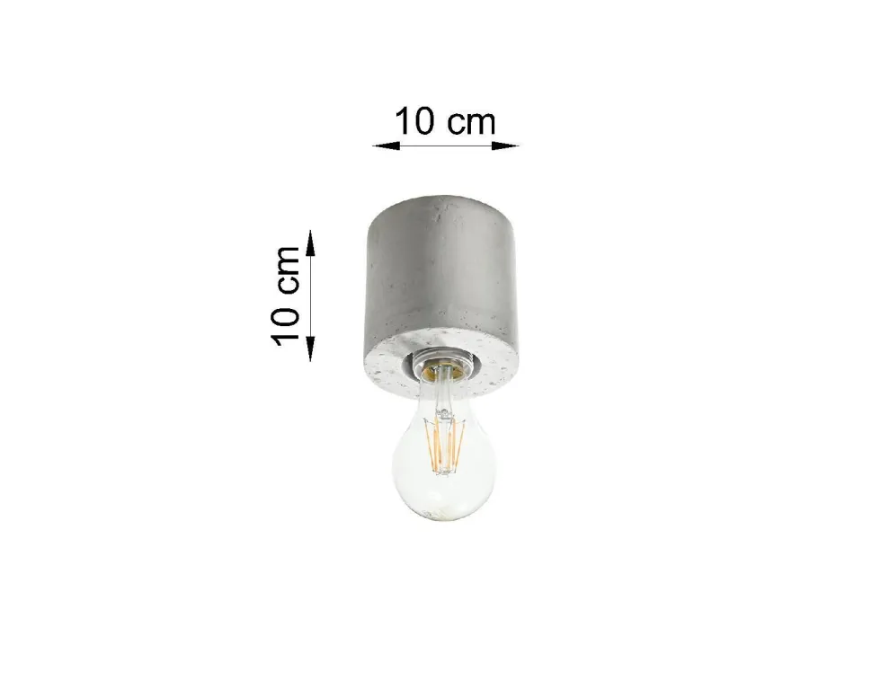 Dekorative Betonlampe Decke H:10cm Modern rund JAZLEAN