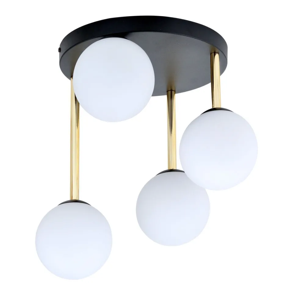 Dekorative Deckenleuchte Kugelschirm Glas Metall ALVISE