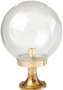 Dekorative Gartenlampe VERIA Messing Kugel Schirm