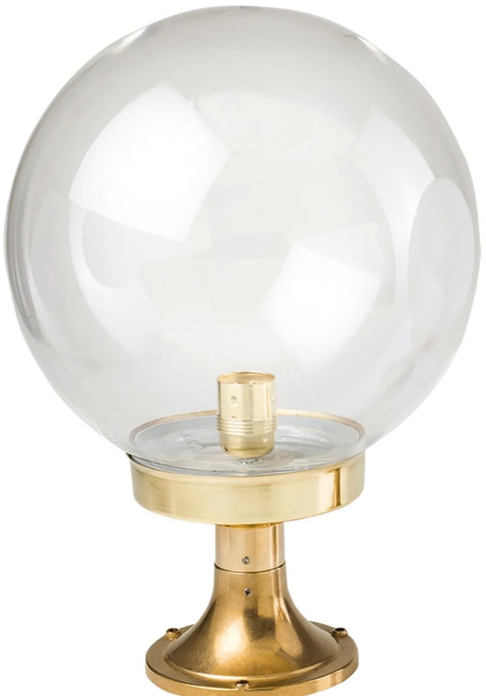 Dekorative Gartenlampe VERIA Messing Kugel Schirm