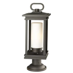 Dekorative Gartenlaterne in Bronze Opal Glas OWEN