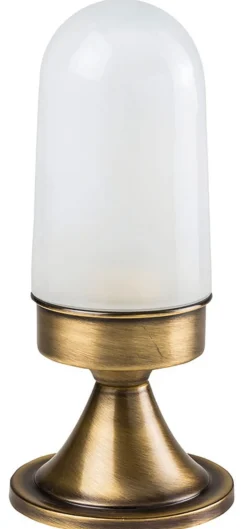 Dekorative Gartenleuchte Messing Glas H:28cm außen