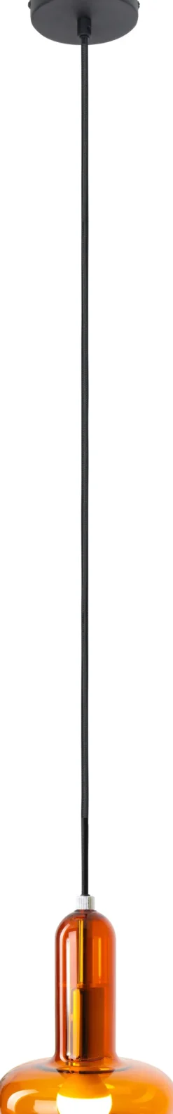 Dekorative Hängelampe Glas in Bernstein E14 Ø B:15 cm