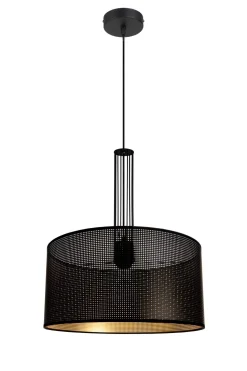 Dekorative Hängelampe Metall B:40 cm E27 Schwarz Gold